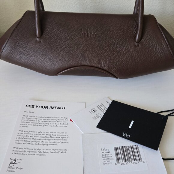 Behno New York Elizabeth Baguette Mini Milled Cacao - Picture 2 of 10